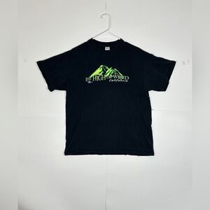 Im HIGH on WEED California Shasta Creations T-Shirt Black Size Large Pot VTG Tee